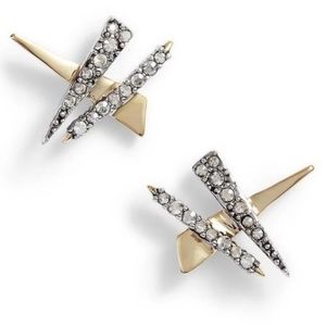 Alexis Bittar pave gold and silver earrings